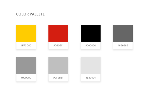 DHL Stock Count App Color Palette